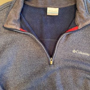 men’s Columbia Quarter Zip SZE L